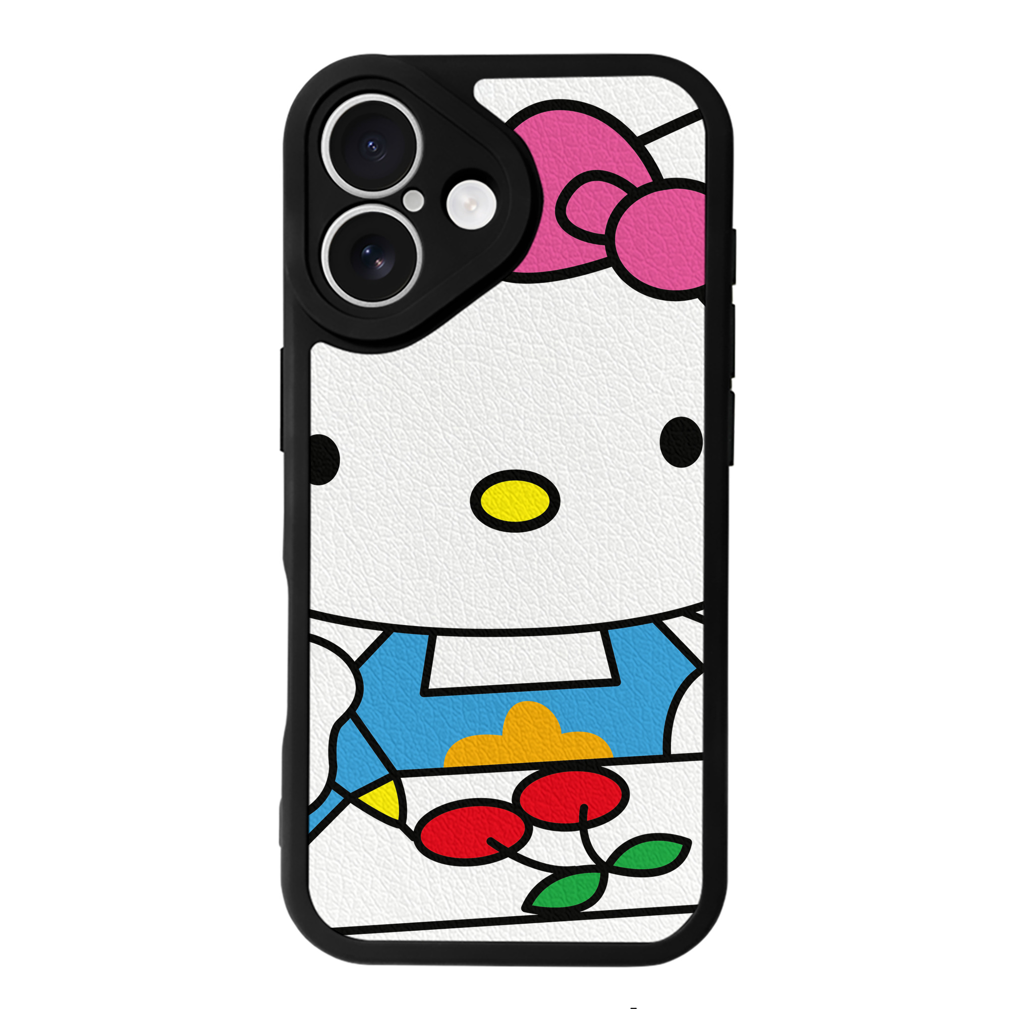 （画像用） Hello Kitty ハローキティ 【iPhone 16シリーズ対応】シリコンスマホケース（レザー調） 材質：シリコン